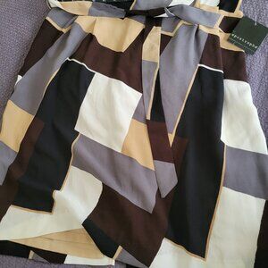 Women's Apostrophe Color Block Skirt w/ Matching Sash Size 16